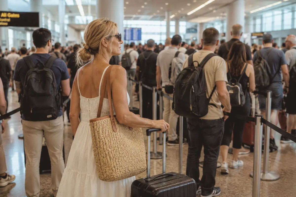 Busy Airport Summer Travel